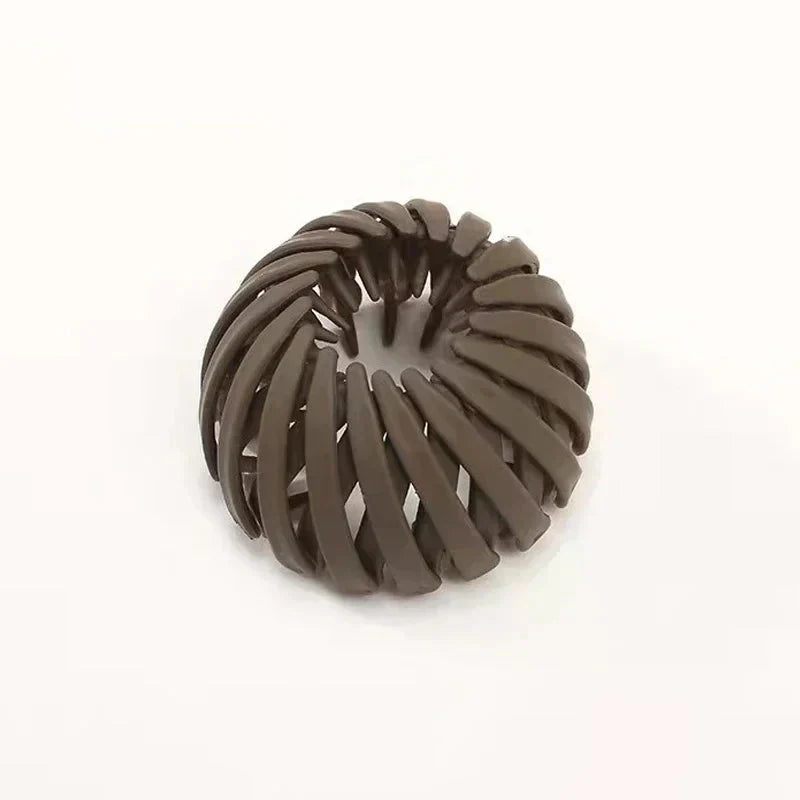 Bird nest shaped ponytail hair clip by Clarivae, a lazy braid hairpin for easy, stylish updos and effortless hairstyles.