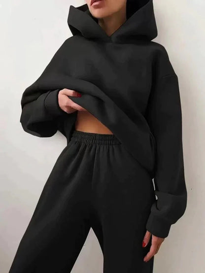 Clarivae two-piece tracksuit set with matching jacket and pants, casual athletic wear for comfortable style.