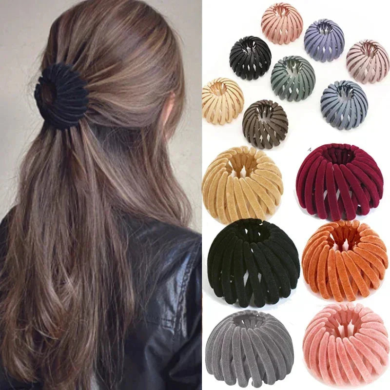 Clarivae bird nest-shaped ponytail hair clip, a magic lazy braider hairpin for effortless, stylish hairstyles.