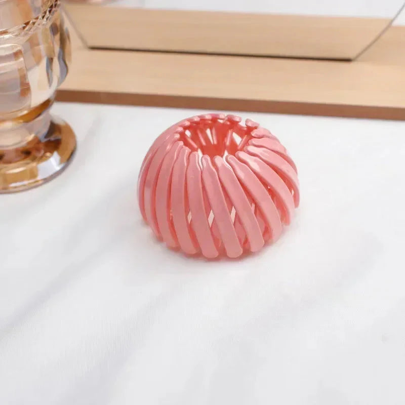 Clarivae bird nest shaped ponytail hair clip, a unique hairpin for creating effortless, stylish ponytail hairstyles.