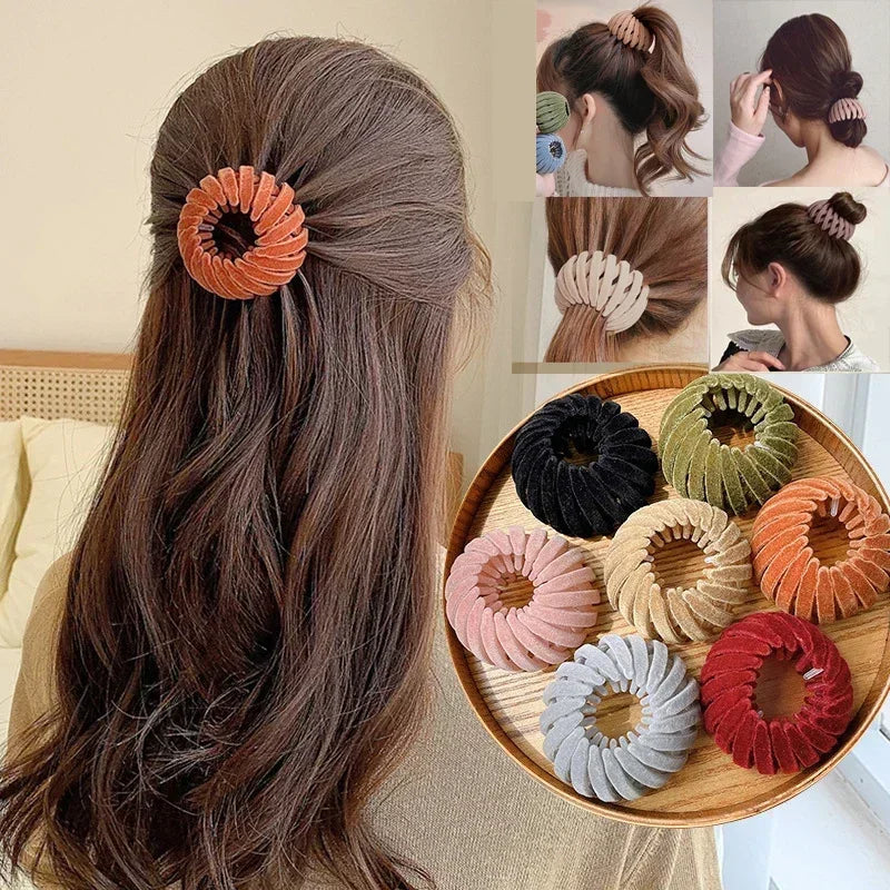 Bird nest-shaped ponytail hair clip by Clarivae, featuring a magic lazy braider design for easy, stylish hairstyles.