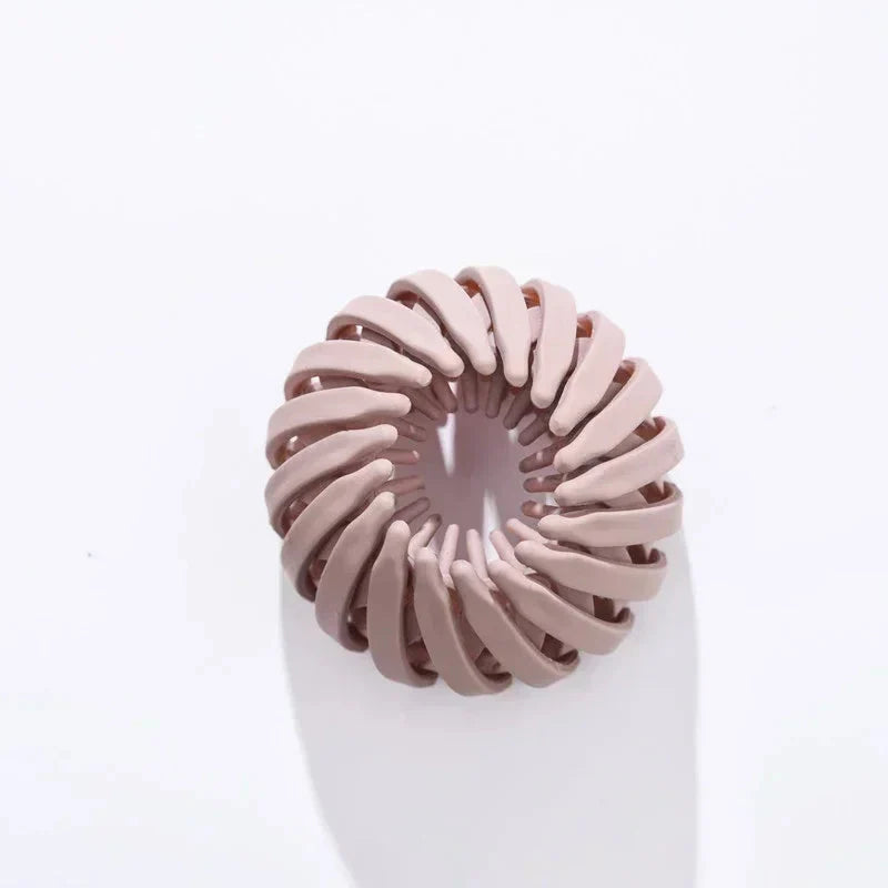 Clarivae bird nest-shaped ponytail hair clip with a lazy braid design, perfect for effortless, stylish hairstyles.