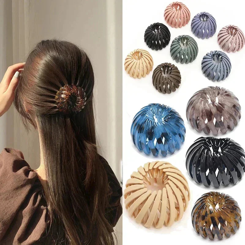 Bird nest shaped ponytail hair clip by Clarivae, featuring a magic lazy braider design for easy, stylish hairstyles.