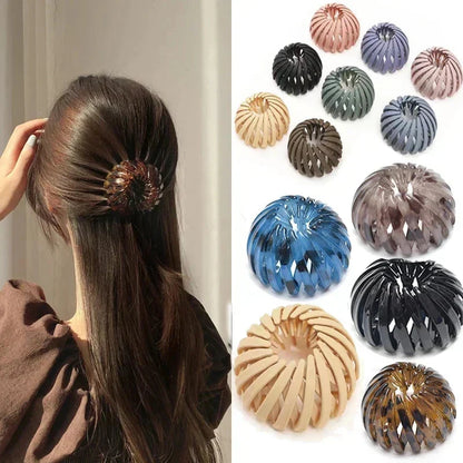 Bird nest shaped ponytail hair clip by Clarivae, featuring a magic lazy braider design for easy, stylish hairstyles.