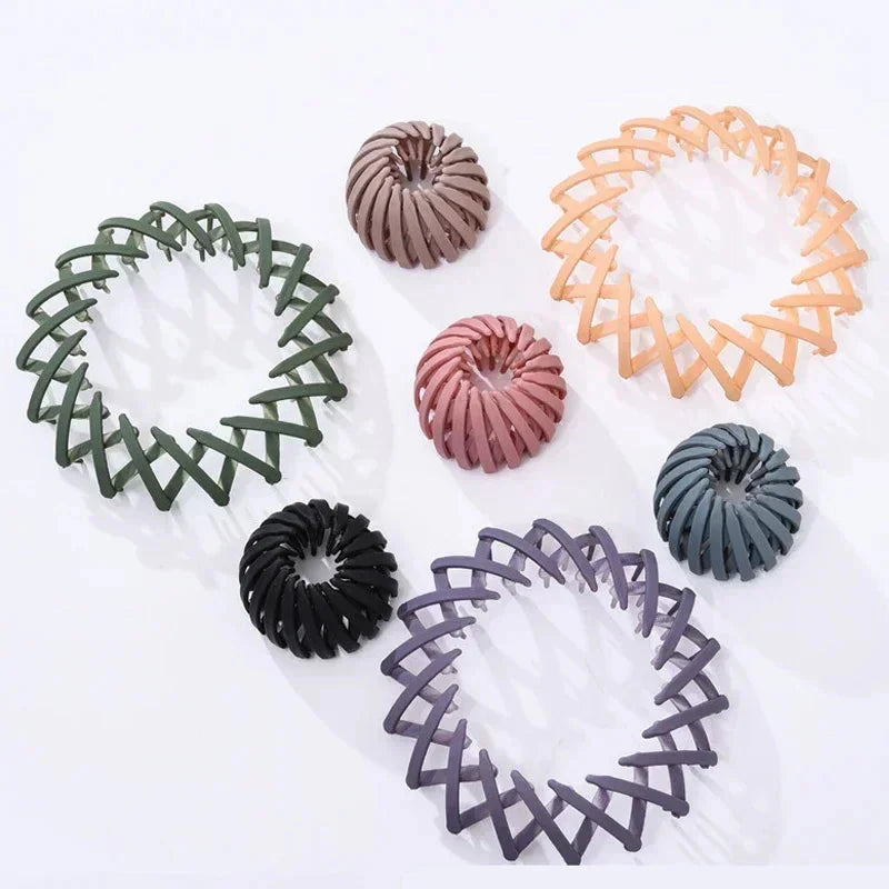 Clarivae bird nest shaped ponytail hair clip, a magic lazy braider hairpin for effortless hairstyles and quick hair styling.