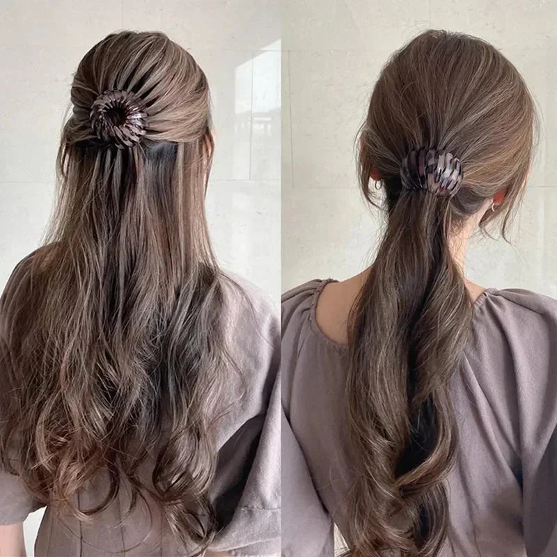 Clarivae bird nest-shaped ponytail hair clip, a stylish hairpin designed for effortless, creative ponytail hairstyles.