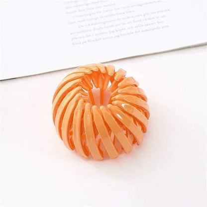 Clarivae bird nest shaped ponytail hair clip with a ponytail hairstyle, featuring a magic lazy braider design for effortless styling